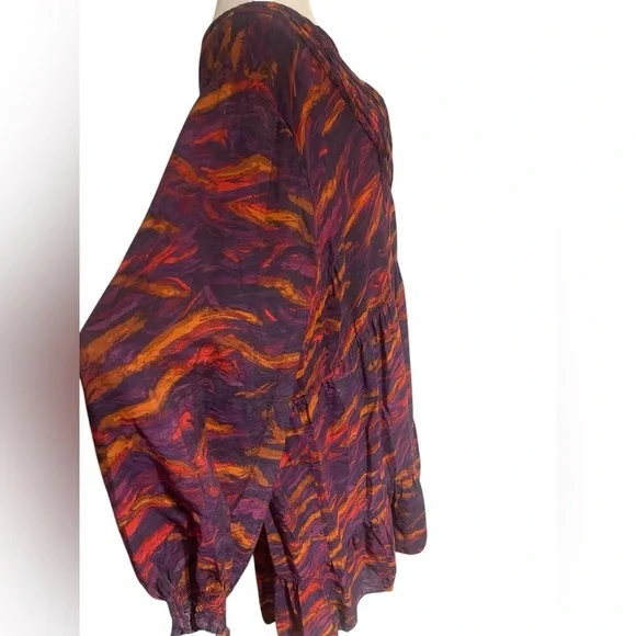 Terra & Skye Festival Dress 3X (24W– 26W)-Tiered, Puff Sleeve, Boho Style - Picture 3 of 7